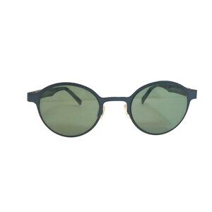 Sho + Eyeworks S2 Cambridge Round Black / Green Lens Sunglasses Unisex